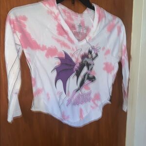 Trunk LTD Batgirl Kids Pink and White Superhero Hoodie